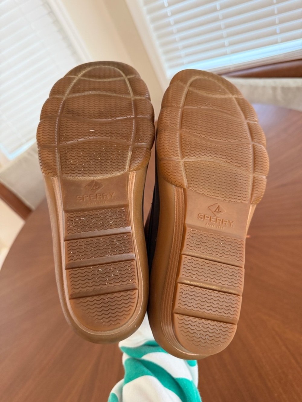 Sperry Brown Leather Upper and Black Rubber Duck Boots - Picture 4 of 7